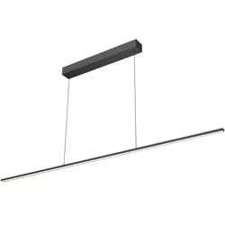 Wipo, Pendelleuchte, Hängeleuchte Xiro L 900mm LED Pendelleuchte 3000 K warmweiss Aluminium schwarz (1209 lm)