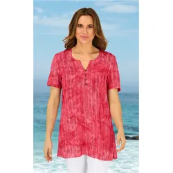 Viskose-Bluse in Muster rot in Größe 46 von DW-Shop, Rot, 46