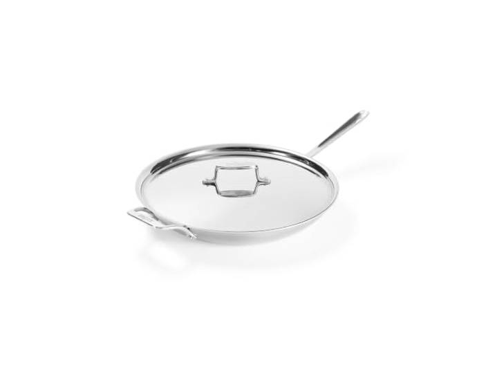 All-Clad D5 Bratpfanne aus gebürstetem Edelstahl, 5-lagig, mit Deckel, 35,6 cm, kompatibel mit jedem Herd, einschließlich Induktion, ofenbratfest