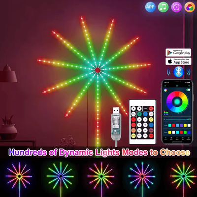 Uplift Curations RGBIC Firework Strip Lights Bluetooth APP Control USB LED Neon Strip For Smart Mood Lighting RGBIC Firework Strip Lights Bluetooth APP Control USB LED Neon Strip For Smart Mood Lighting