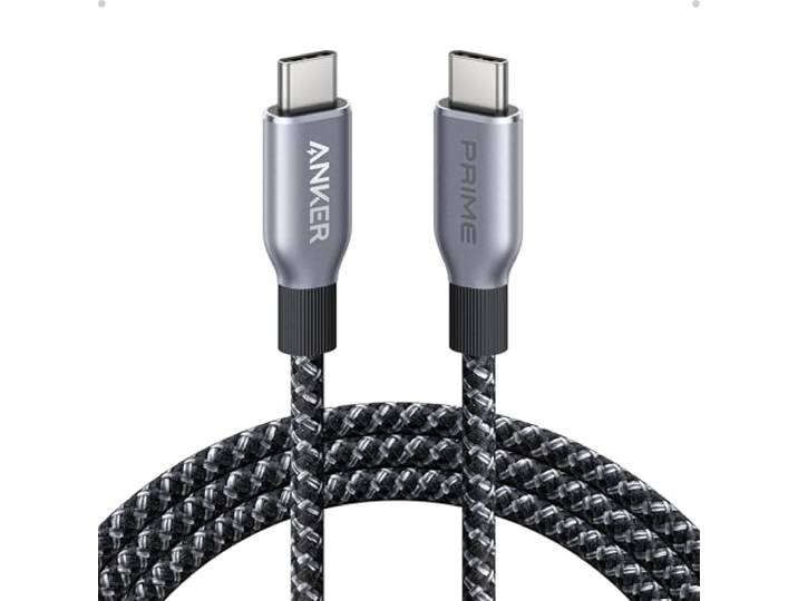 Anker Prime Câble USB C vers USB C 240W (1\,8 m) Rapide\, Nylon Durable Tressé et Upcyclé\, USB 2.0\, pour iPhone 16/16 Pro/16 Pro Max/16 Plus\, MacBook\, iPad\, Galaxy S24