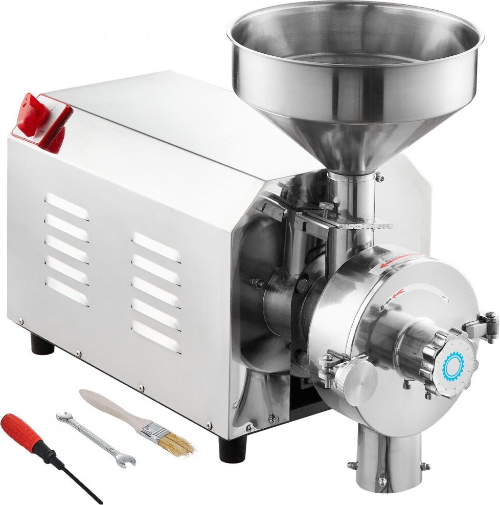 Elektrische Getreidemühle - 3kW Maismühle - 255mm Mahlwerk - Hochleistungsmaschine für Mais und andere Getreidearten