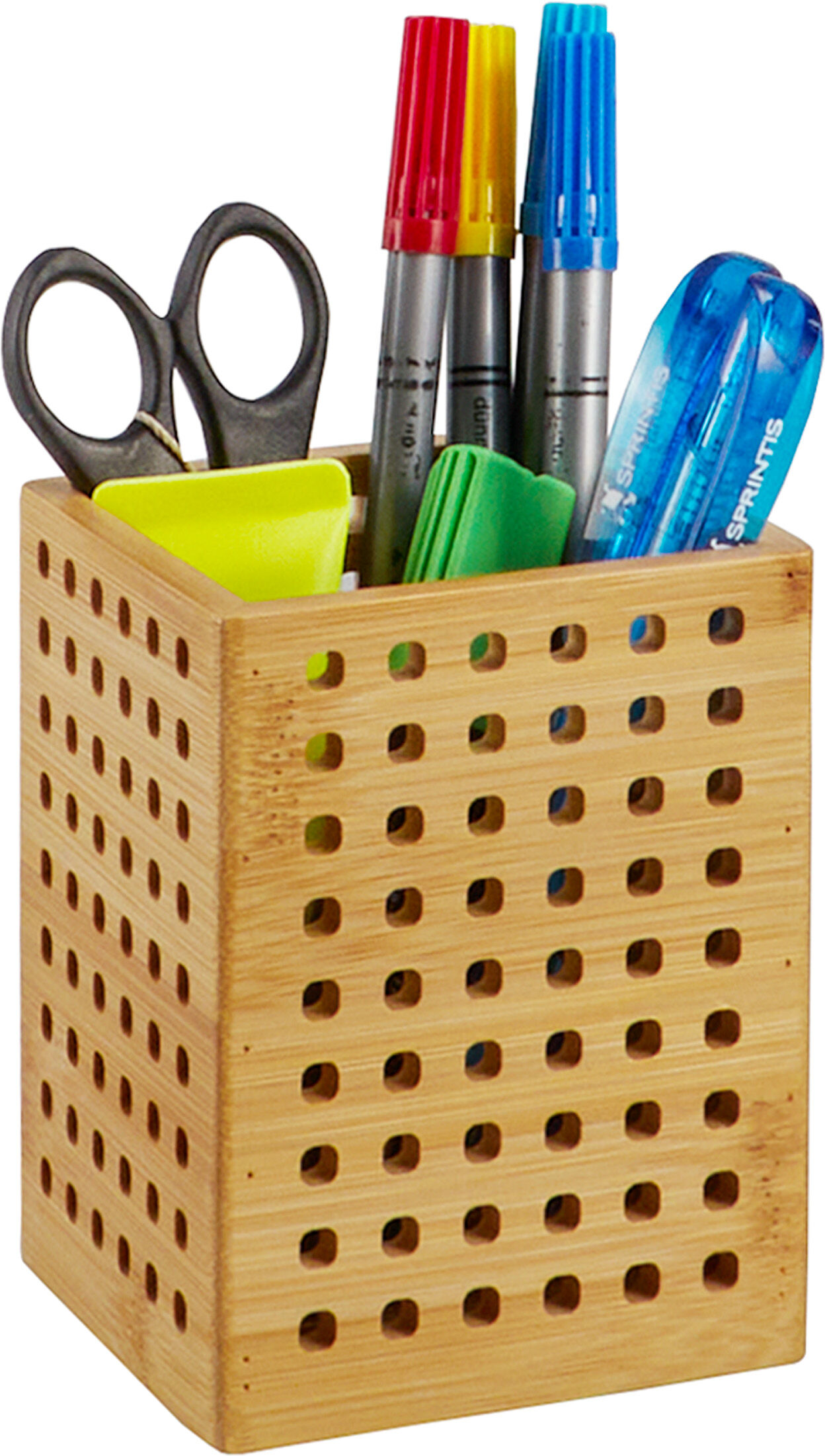 SPRINTIS Pot à crayon en bois, bambou, brun