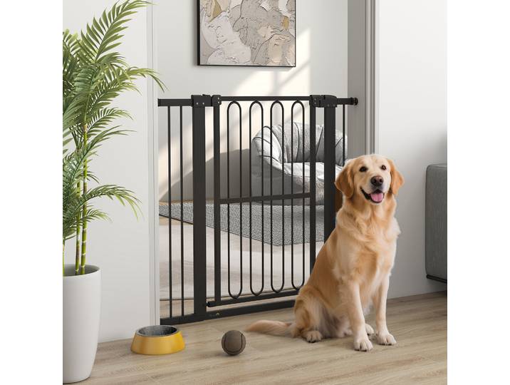 PawHut Barrière Chien 76-104cm Sans Perçage Escalier/Porte