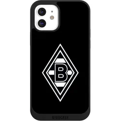 Nivocase Handyhülle für Apple iPhone 12 Hülle NIVOpure Case Schwarz Borussia Mönchengladbach Gladbach (Apple iPhone 12), Smartphone Hülle, Schwarz