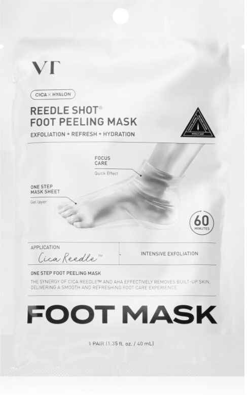 VT Cosmetics Reedle Shot Foot Peeling Mask chaussettes exfoliantes pour adoucir et hydrater la peau des pieds 1 une paire de