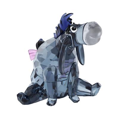 Dekofigur SWAROVSKI "Kristallfigur Sammelfigur WINNIE THE POOH EEYORE i-Aah", blau (kristallweiß, blau, schwarz, pink, weiß), Dekofiguren, Swarovski Kristall, Swarovski Kristall