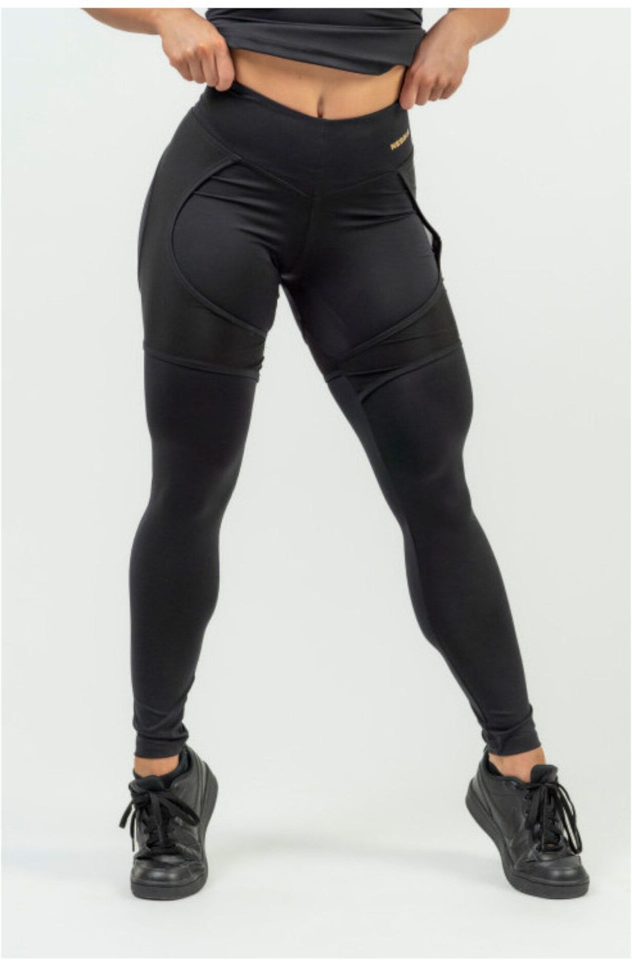 NEBBIA Women'S High Waist Leggings Intense Mesh Gold  