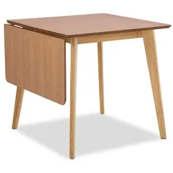 Actona Esstisch mit Klappen Roxby 80/120 x 80 cm Holz Braun Eiche