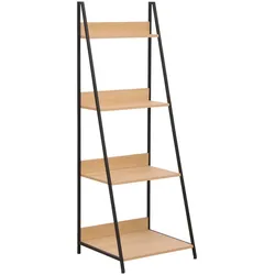 Happy Home Holz-Buchregal, ca. 52 x 47 x 146 cm - Holz & Schwarz