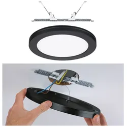 Paulmann LED Einbaupanel 2in1 Cover-it  rund 225mm  16,5W 1200lm 4000K Schwarz  93097