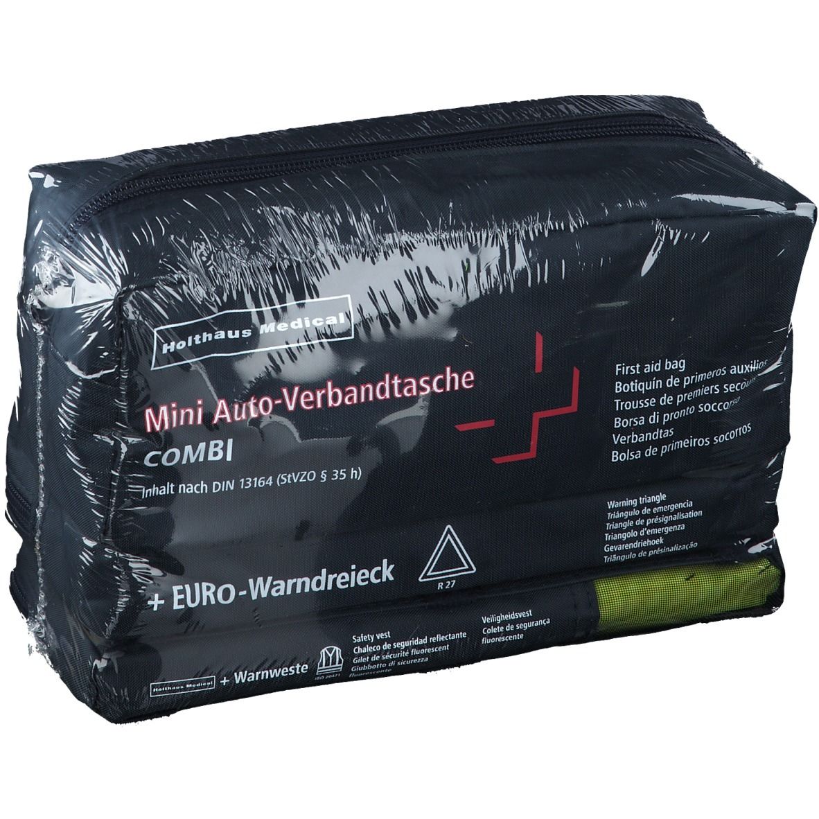Verbandtasche mini 3in1 DIN 13164+Warndreieck+Wes. 1 St Set