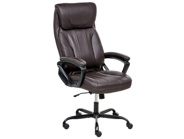 CHEFSESSEL Kunstleder Dunkelbraun Proud
