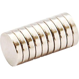 Böttcher-AG Magnete N35, silber, Neodym Magnet, Ø 12 mm, Höhe 2 mm, Scheibenmagnet, 10 Stück