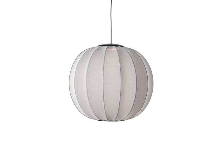 Knit-Wit 60 Round LED Suspension Silver - Made By Hand - Chambre à coucher - Tissu / textile