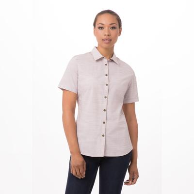 Chef Works® Damenbluse HAVANA 1/2 Arm, Taupe, Größe L