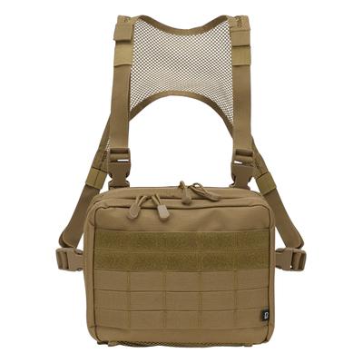 Schultertasche BRANDIT "Brandit Unisex Chest Pack", Damen, Gr. onesize, braun (camel), Polyester, unifarben, Taschen Schultertasche
