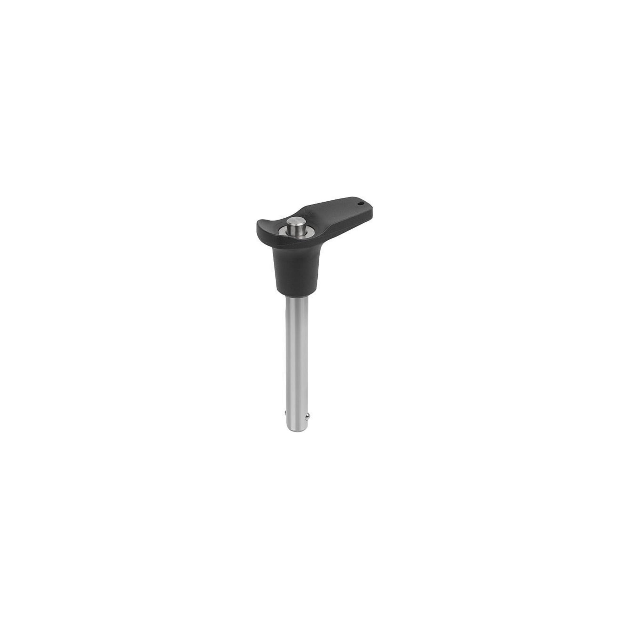 KIPP Kugelsperrbolzen mit L-Griff 8mm 45mm Edelstahl thermoplastisch (K0792.103508045)