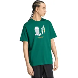 adidas Sketches Hoop Graphic T-Shirt Herren KG0976 - collegiate green XXL