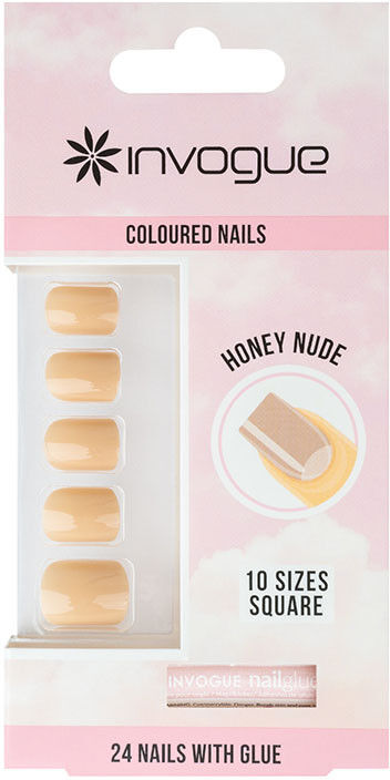 Invogue Faux-ongles Colorés Carré Ongles