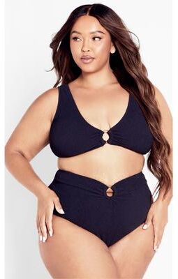 Plus Size Women's Persia Swim Brief - black by City Chic in Black (Size 14 W)