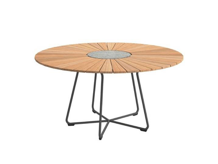HOUE Circle Gartentisch Ø150cm Aluminium/Bambus