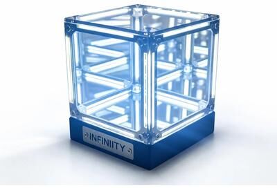 Uplifted Finds WWPPU Hypercube LED Table Lamp Multi Layer Infinity Mirror Projection Abyss Box For Geek Room Decor cold Light