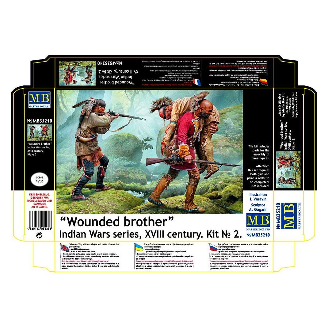 Master Box Wounded brother. Indian Wars series, XVIII century. Kit No. 2 (35210)