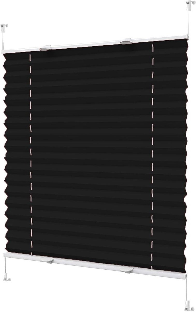 Zwart Plisségordijn Top down bottom up - 90 x 175 cm