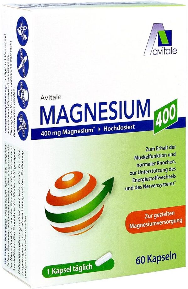 Avitale Magnesium 400 Mg Kapseln 60stk