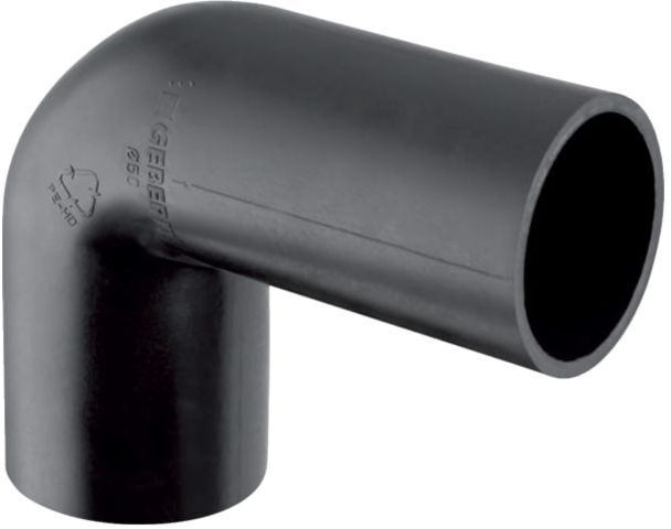 Geberit Pe Anschlussbogen 363083161 DN 56x44mm, 90Grad, PE-HD, für Manschette