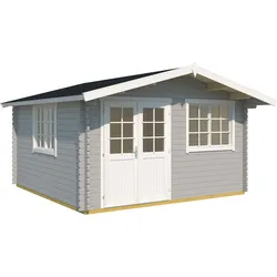 Weka Gartenhaus 401 - 40 mm hellgrau 390 x 390 cm (Gr. 2) - 50 % Rabatt auf Dacheindeckung