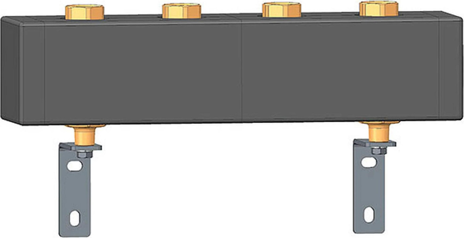 Herz Herz verdeelstuk voor pompinstallaties, 2 groepen, DN 25, model 4501/11, inclusief bevestigingsmateriaal en warmteisolatie