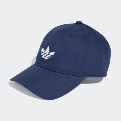Baseball Cap ADIDAS ORIGINALS "ADICOLOR CLASSIC TREFOIL", Damen, blau (night indigo, weiß), Caps, für Erwachsene, sportlicher Stil, aus Baumwolle