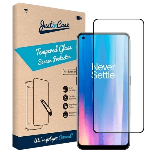 Just in Case Gehärtetes Glas Edge to Edge Displayshutzfolie Oneplus Nord CE 2