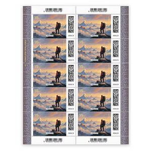 DeutschePost Briefmarken Set, 10 Stück à 95cent, Himalaya, Standardbrief/Postkarte, nassklebend
