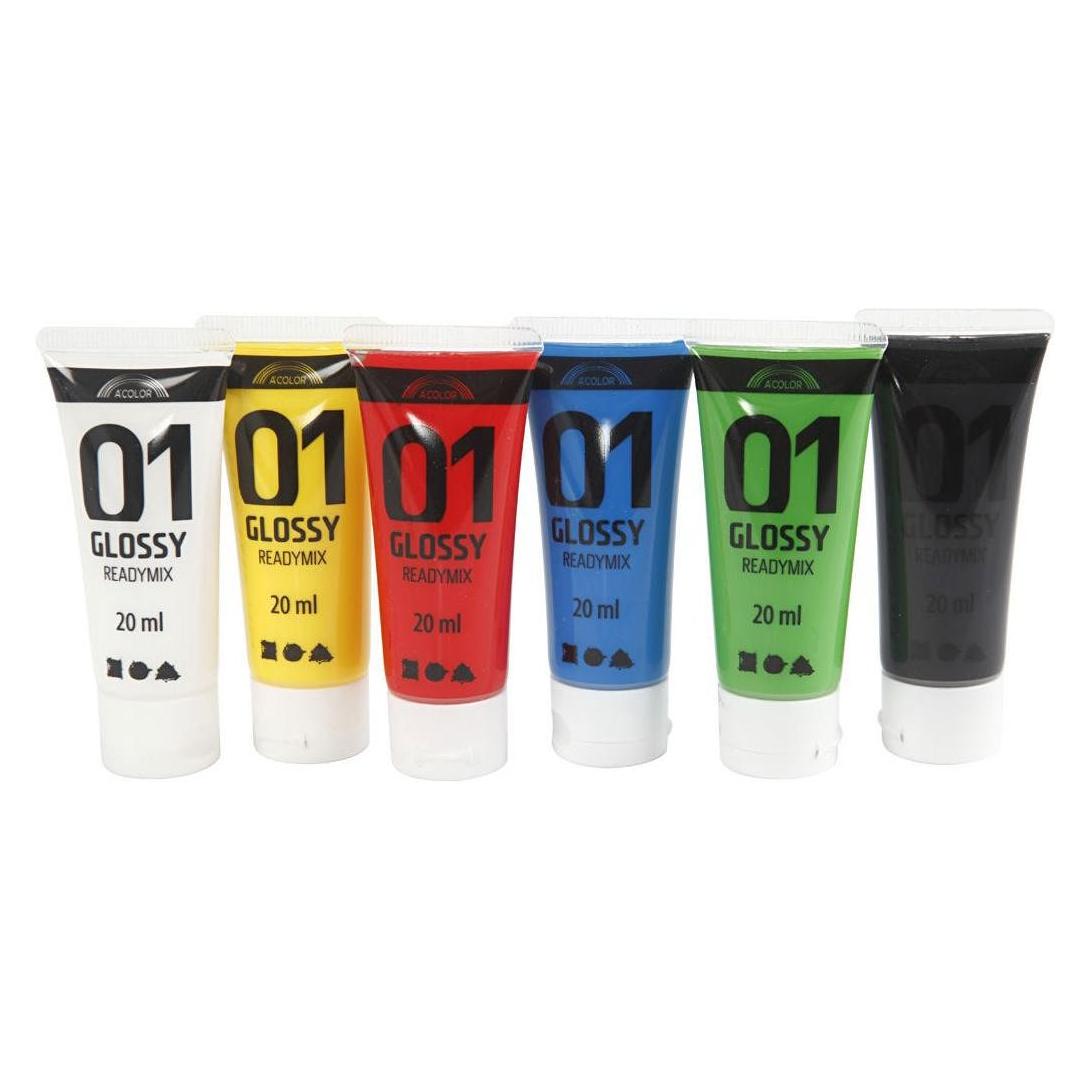 Creativ Company A-Color - Acrylic Paint - Glossy (6 x 20 ml) (20 ml) (32003)