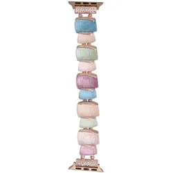 Neue Armbanduhr GlacierX Gleam Cube Stretch Bracelet Cotton Candy für Apple Watch 38/40/41mm Pastell.