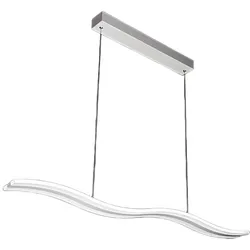 48-W-LED-Pendelleuchte aus weißem Metall, wählbare Farbtemperatur (3000 K, 4000 K, 6000 K) mit Dimmfunktion, modernes Design – Perenz