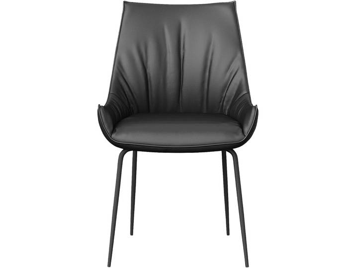 Stuhl Josef schwarz Leder