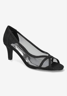 Women's Picaboo Pump by Easy Street in Black Glitter (Size 7 M)