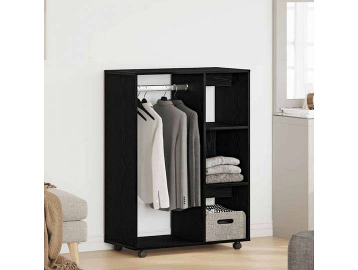 Armoire de chambre Vidaxl Armoire en chêne noir 80x40x110 cm Bois d'ingénierie