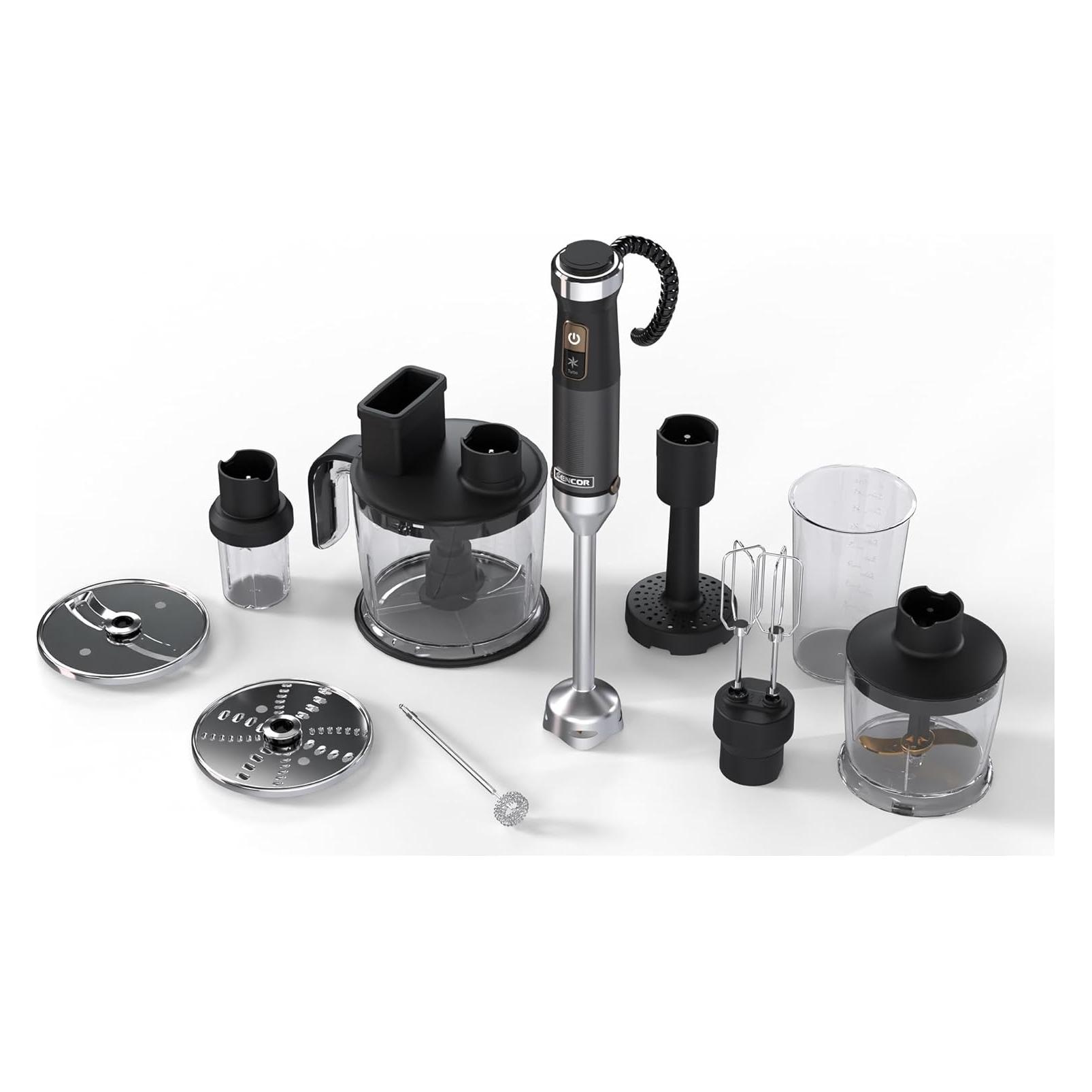 Sencor Frullatore a Immersione Multifunzionale Ultra Potente (SHB 6552BK)