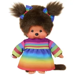 Magni Monchhichi Plüschfigur Rainbow Dress Girl 20cm (20 cm)