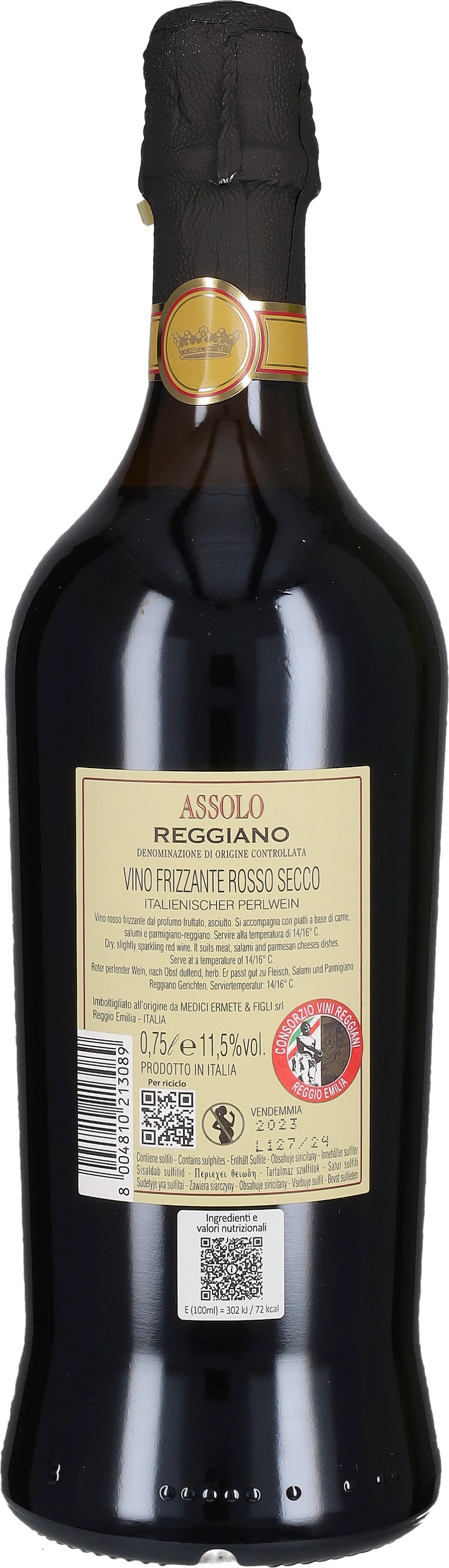 Medici Ermete Rosso Frizzante 'Assolo' Ermete Medici