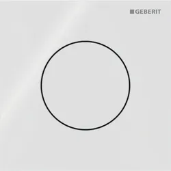 Geberit Typ 40 UR-Strg., rund, pneum. Sp-Ausl Glas, weiß