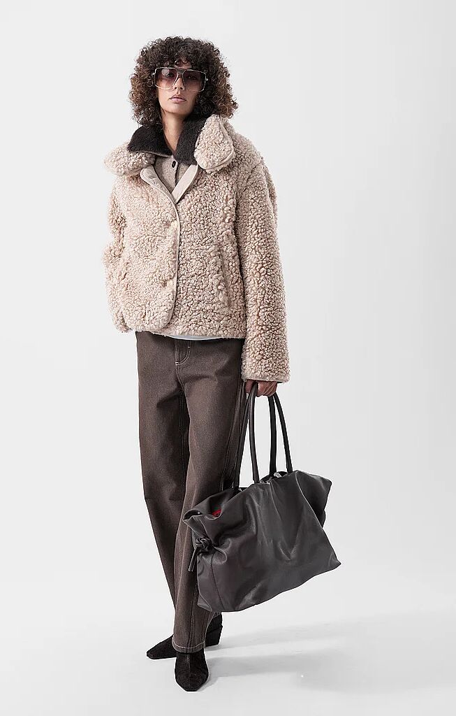 JULIA SKERGETH Ledertasche - Henkeltasche TAKEAWAY SLOUCH Large braun W