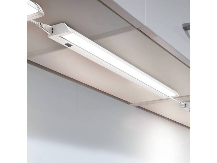 B.K. Licht LED-Unterschrankleuchte Hike, weiß, L 54,7 cm, 4.000 K Hike, weiß / opal, für Küche, Kunststoff