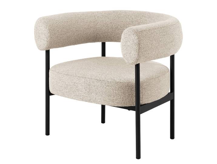 Fauteuil lounge Beige Tissu Bouclé Moena 79 x 71 x 68cm