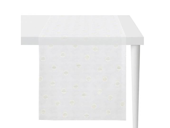 Chemin de table Sevilla 48 x 135 x 0cm Blanc/Beige/Beige